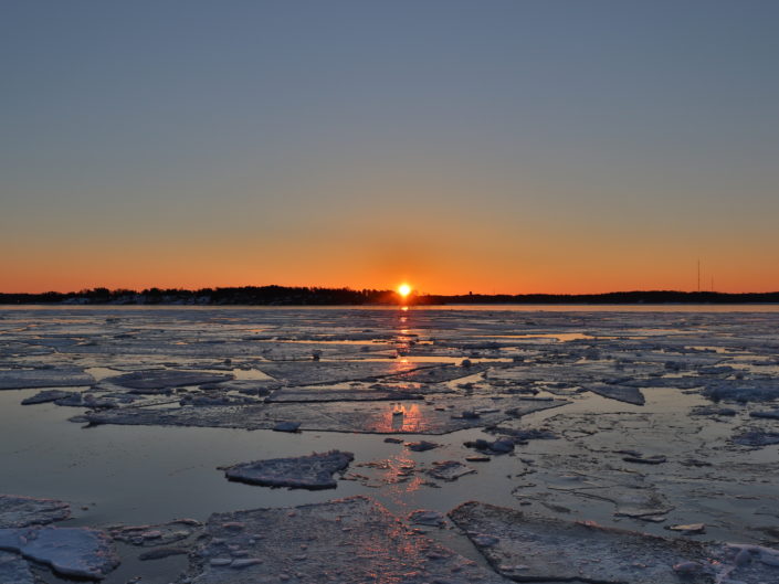 paysages hiver soleil glace helsinki finlande