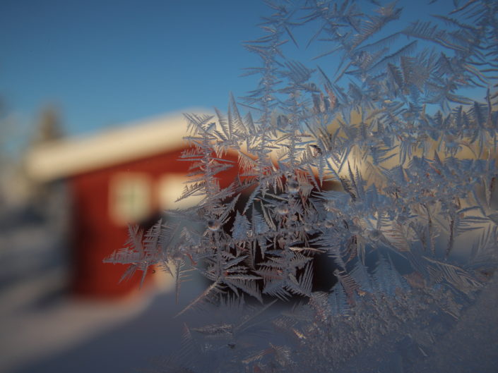 paysage hiver laponie suède dessin glace