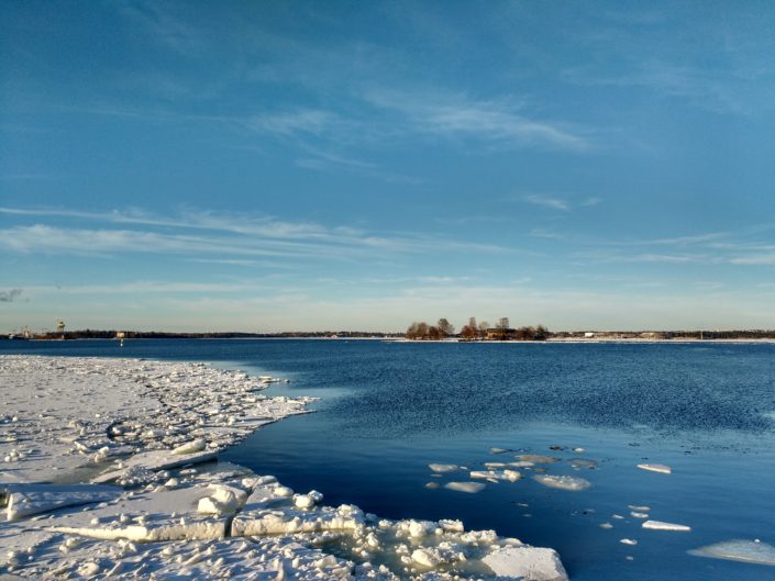 paysages hiver mer gelée finlande